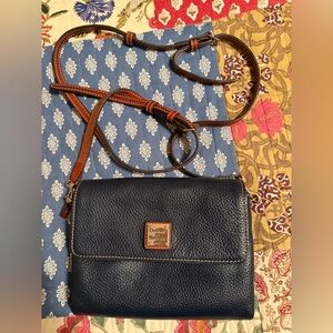 Dooney & Bourke Dark Blue Leather Crossbody Bag